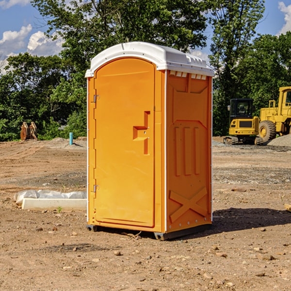 can i customize the exterior of the portable toilets with my event logo or branding in Goddard